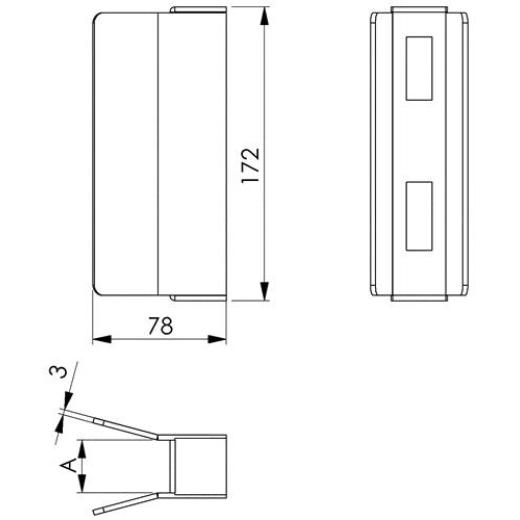 AMF - Schiebetorschließkasten 147S-40 blk z.Anschweißen