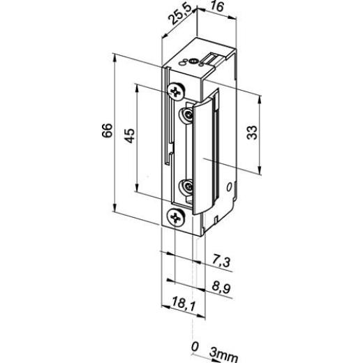 Assa Abloy - Elektrotüröffner 118 FS 10-24 V AC/DC Dauerent.nein DIN L/R