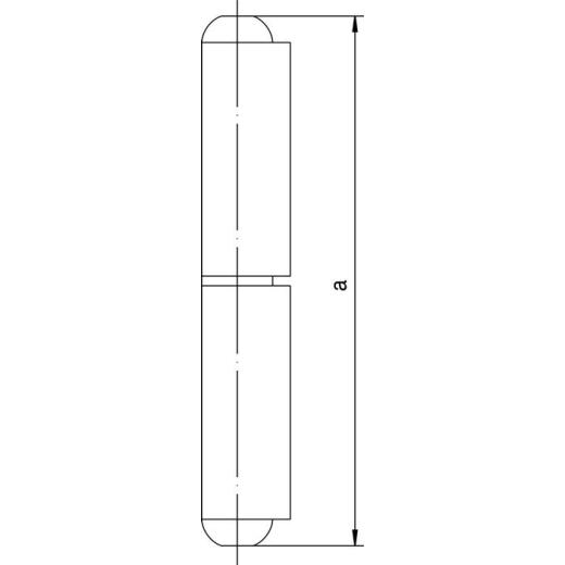 Profilrolle KO 41 Band-L.80mm STA blk Stift-Ø 8mm SIMONSWERK