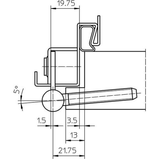 SIMONSWERK - Einbohrband steig.V 8550 steig.vern.40kg DIN R HLT