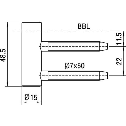 SIMONSWERK - Rahmenteil V 4400 WF STA vern.f.3-tlg.Holzzargen
