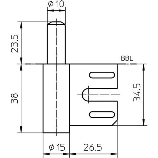 SIMONSWERK - Rahmenteil V 8100 STA verz.f.2-tlg.Stahlzargen