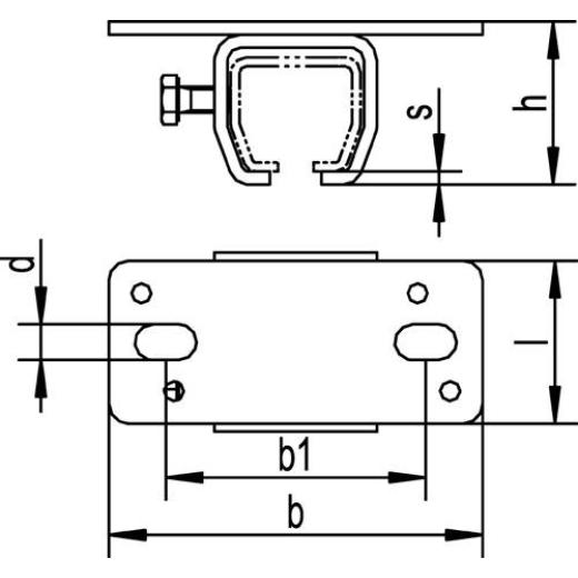 Deckenmuffe 102 f.Pro 100 verzinkt,gelb Dm.HELM