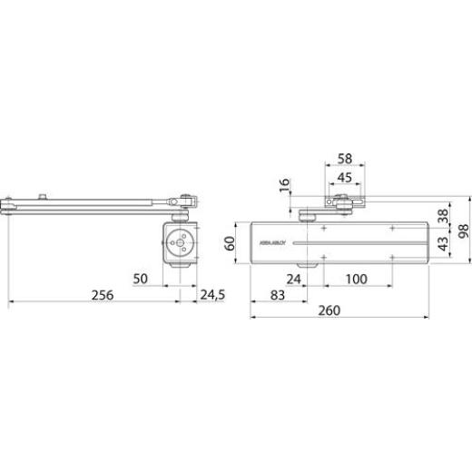 Assa Abloy - TS-Set DC 300 weiß EN 3-6