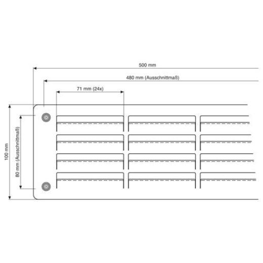 HOJU-Beschlag GmbH - Badezimmerlüftung 9083 ER L.500mm B.100mm VA