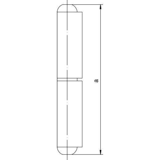Profilrolle KO 40 Band-L.60mm STA blk Stift-D.6mm SIMONSWERK