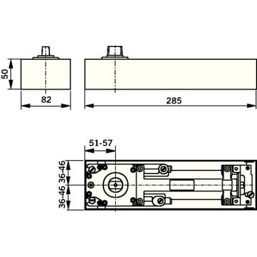 DORMAKABA - BTS BTS 75 V Stand.EN 1-4 max.1100mm max.Türgewicht 120kg