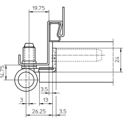 SIMONSWERK - Objektband VARIANT VN 8938/160 U VA ma geb.160kg 22,5mm DIN R gef.Tür | 2 Stück