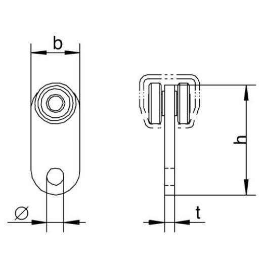 Rollapparat 1111 1111 f.Pro 100 STA verzinkt,gelb 30kg HELM