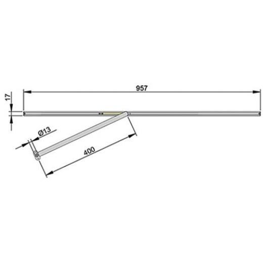 ATHMER - Türöffnungsbegrenzer Porti f.Türblatt-B.709-959mm Holzzargen 120Grad
