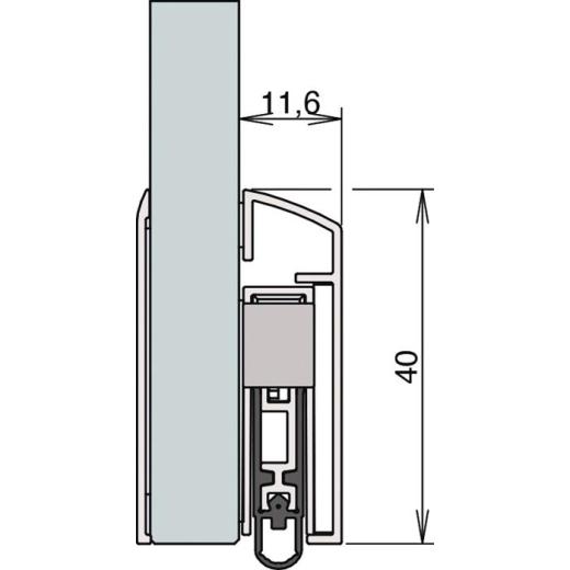 Türdichtung Schall-Ex® GSA 1-s.L.958mm Alu.silberf.GLT L/R ATHMER