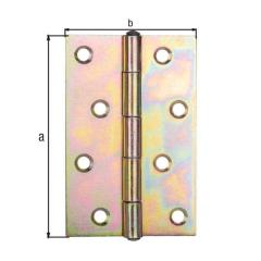 Scharnier H.101mm B.65mm S.1,5mm STA sdmverz.halbbreit GAH | 20 Stück