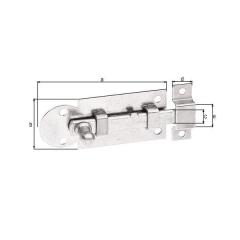 Fensterriegel L.61mm B.26mm Form ger.STA galv.verz.d.pass.Ausschub 13,5mm GAH