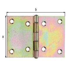 Scharnier H.70mm B.104,5mm S.1,25mm STA sdmverz.breit GAH | 20 Stück