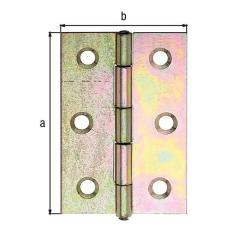 Scharnier H.63mm B.43mm S.1,25mm STA sdmverz.halbbreit GAH | 20 Stück