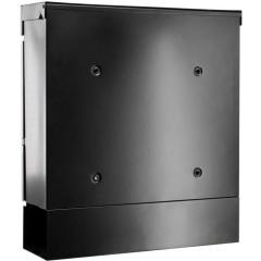 Briefkastenset NewYork 6850 B+S H.405mm B.364mm T.110mm schwarz/Edelstahl VA