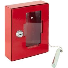 Notschlüsselbox EMG 6165 H150xB120,00xT48mm rot Stal Anz.Hak.1 BURG-WÄCHTER