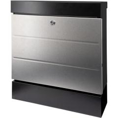 Briefkastenset NewYork 6850 B+S H.405mm B.364mm T.110mm schwarz/Edelstahl VA