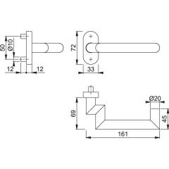 Feuerschutzdrückerlochteil Rotterdam FS-E1401GF2/55 VA F69 VA ma / F69