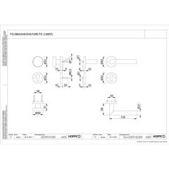 FS-Garnitur Ams.FS-58/42H/42HS/1400 Alu.F9714M K/D TS 45-65mm PZ DIN L/R HOPPE
