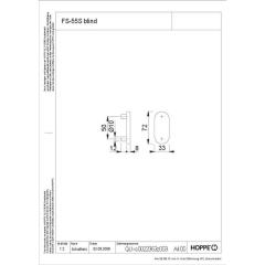 Feuerschutz-Schlüsselrosette FS-E55S VA F69 Schildst.8mm BL ov.HOPPE
