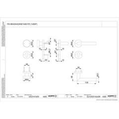 FS-Garnitur Ams.FS-58/42H/42HS/1400 Alu.F9714M K/D TS 45-65mm PZ DIN L/R HOPPE