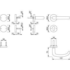 FS-Garnitur San Fran.FS-E1301/42H/42HS VA F69 D/D TS 45-65mm bl.rd.