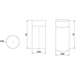 Wandtürpuffer VA ma geschl.L.60mm TECWERK