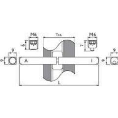 Panikstift NW-400-90 4-KT.9mm geteilter Vollstift TECWERK