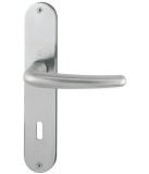 Langschildgarnitur Denver E1310Z/302 Edelstahl F69 OB 72 mm DIN links / rechts HOPPE