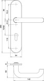 Schutzgarnitur Logo 8753/0772 Alu.F1 72mm 35-45mm EDI
