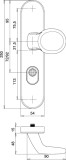 Schutzgarnitur Logo 8755/0272 Alu.F1 72mm 35-45mm EDI