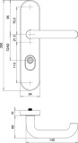 Schutzgarnitur Logo 8755/9203 Alu.F1 92mm 65-75mm EDI