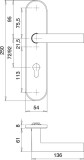 Schutzgarnitur Logo 8745/0272 Alu.F1 72mm 35-45mm EDI