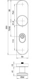 Schutzgarnitur Logo 8745/0792 VA EST 92mm 65-75mm EDI