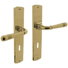 Langschildschildgarnitur Helena Zamak F3 MS BB 72mm DIN L/R INTERSTEEL