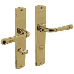 Langschildschildgarnitur Helena Zamak F3 MS WC 72mm DIN L/R INTERSTEEL