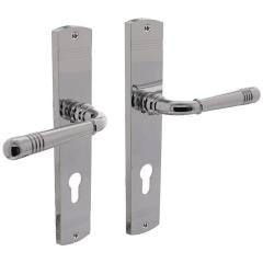 Langschildschildgarnitur Helena Zamak Verchromt PZ 72mm DIN L/R INTERSTEEL