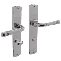 Langschildschildgarnitur Helena Zamak Verchromt WC 72mm DIN L/R INTERSTEEL