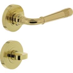 Rosetten-Drückergarnitur Helena Zamak F3 MS WC