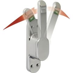 Türtreibr.VARIO DIN L/R silber elox.LM 30mm Rundstange 10mm DENI