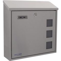 Briefkasten Muro H.360mm B.360mm T.100mm grau VA DIN C4 ROTTNER