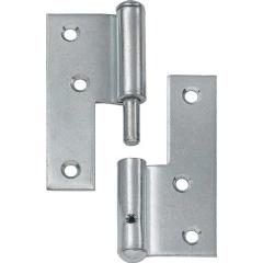 Türaufschraubband STA li.80x72mm DIN L blau verz.fester Stift VORMANN | 10 Stück