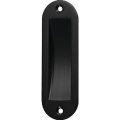 Schiebetürmuschel Alu.schwarz pulv.ov.2xD.5mm L.120mm B.40mm HERMETA