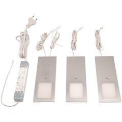 Anbauleuchte Planar L neutralweiß 24V DC 3x3 W Rahmenfarbe Aluminum L&S