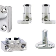 Drehstangenschloesser Aufschraub Metall Vernickelt JUNIE | 10 Stück