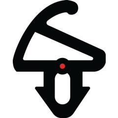 Anschlagdichtung ADTP-1246-CC schwarz TPE Kunststofffenster 5 m/Bund GFA