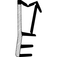 Fensterdichtung ADTPVB-1250-2K Nut 5mm Falzung 12mm schwarz TPE 25 m/Bund