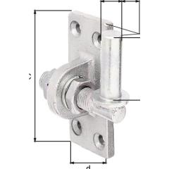 Kloben z.Anschr.16x45mm galv.verz.d.pass.Ausf.verstellb.um 20mm GAH