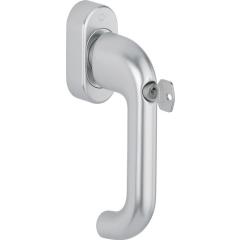 Fenstergriff Paris 038S/UD9056 Alu.F1/naturfarbig 20-30mm HOPPE